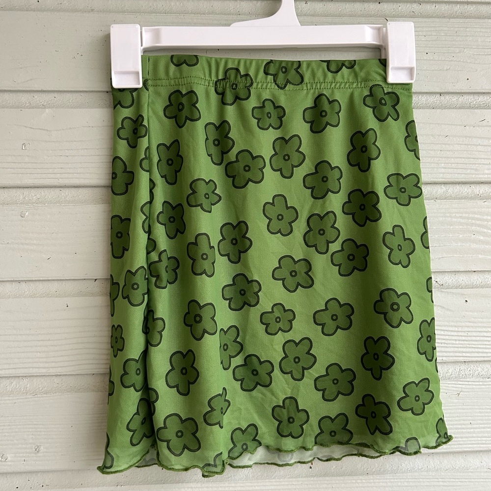 Floral Green Skirt